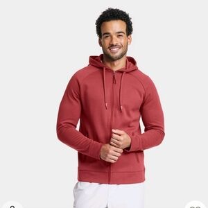 Men's Ponte Full-Zip Hoodie - All In Motion Dark Red 2XL